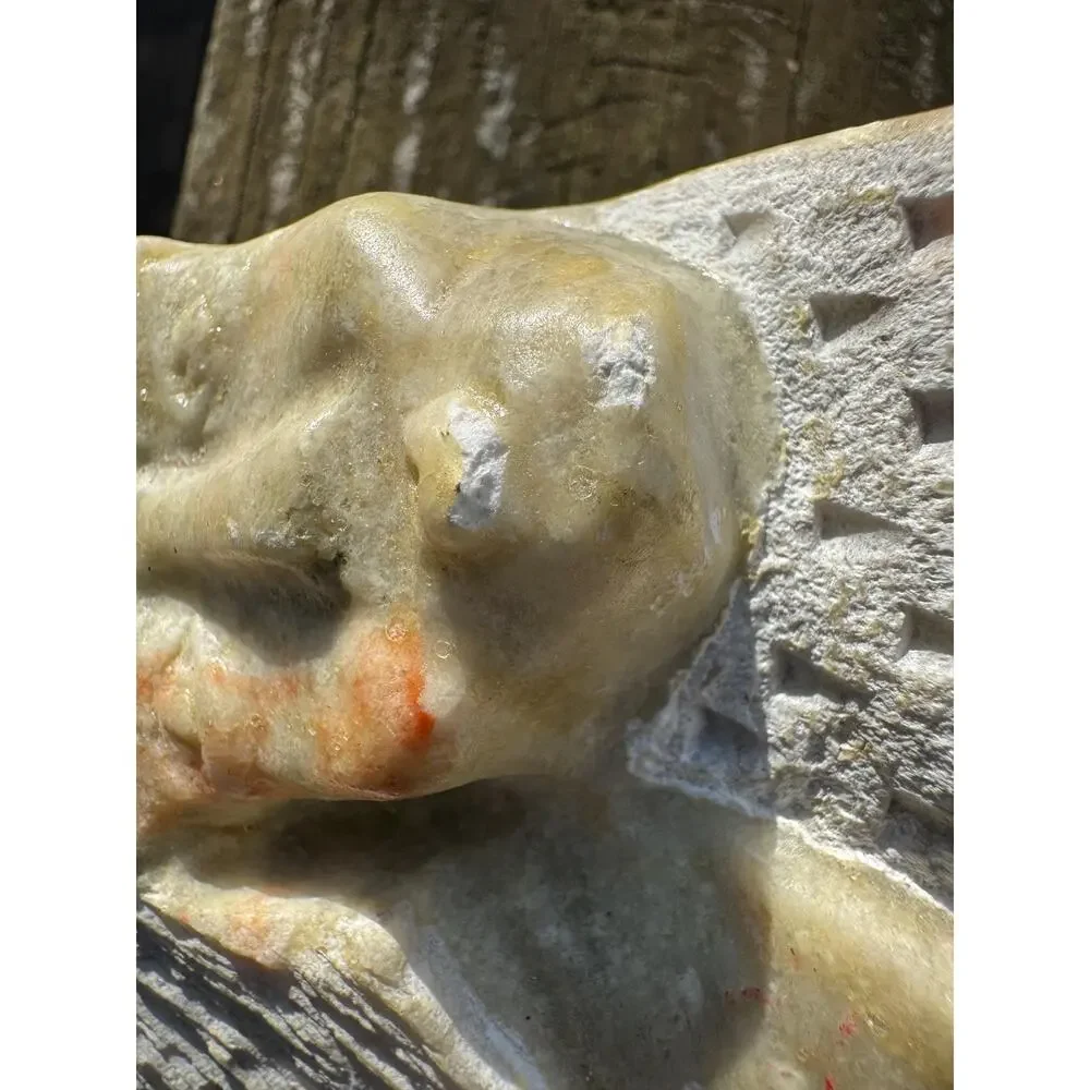 Vintage J Kien Signed Native American Alabaster Carved Figure